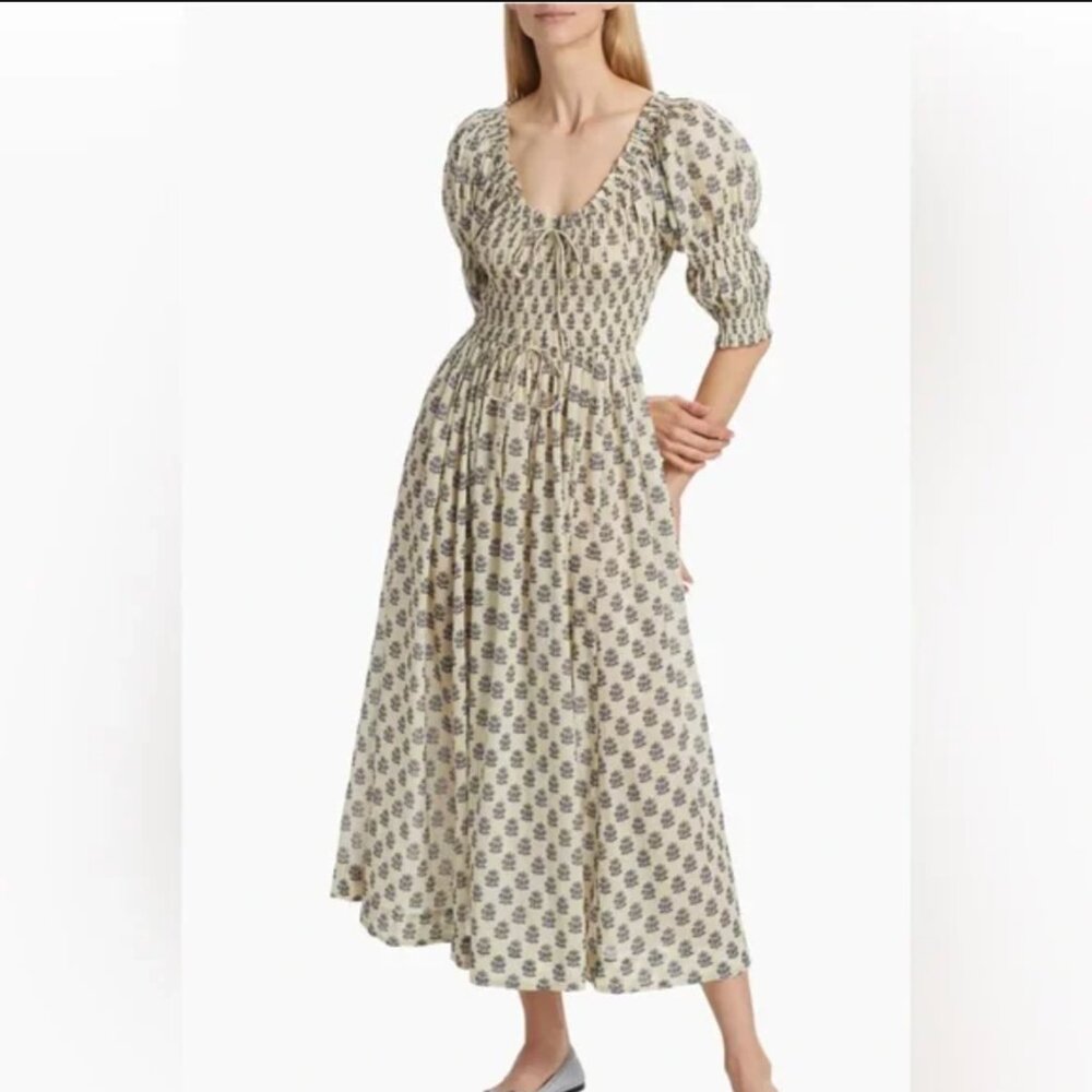 Dôen Ischia Dress in Ivory Meadowsweet Floral Size M